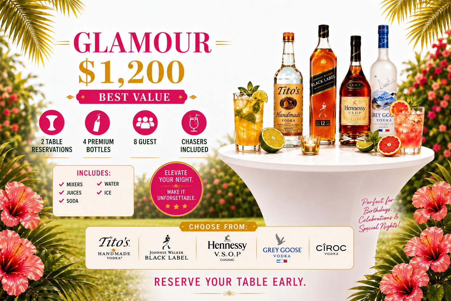 Glamour package flyer